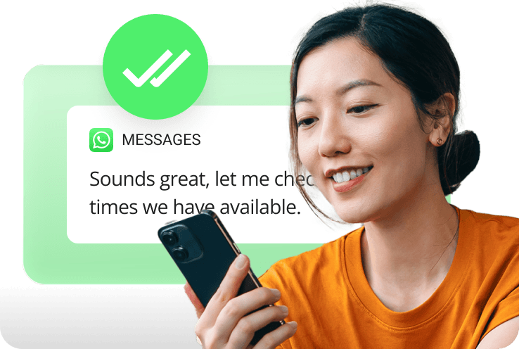 Klant ontvangt via WhatsApp een klantenserviceantwoord van een bedrijf